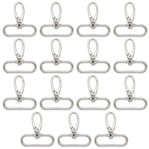 GORGECRAFT Karabinerhaken mit Drehgelenk, silberfarben, 4,3 cm, Metalllegierung, strapazierfähig, ovaler Ring, Push-Tor, Trigger, Hardware, Schlüsselband, Klauen-Clip, Haken für Geldbörse, Tasche GORGECRAFT Karabinerhaken mit Drehgelenk, silberfarben, 4,3 cm, Metalllegierung, strapazierfähig, ovaler Ring, Push-Tor, Trigger, Hardware, Schlüsselband, Klauen-Clip, Haken für Geldbörse, Tasche von GORGECRAFT