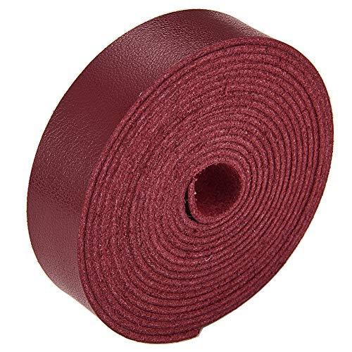 GORGECRAFT 15 mm breites Lederband 190 cm lang 2mm dicken Litschi-Muster Lederstreifen einseitig dunkelrot Kunstlederband für DIY Handwerk Haustierhalsbänder Gürtel Griffe Riemen Armband GORGECRAFT 15 mm breites Lederband 190 cm lang 2mm dicken Litschi-Muster Lederstreifen einseitig dunkelrot Kunstlederband für DIY Handwerk Haustierhalsbänder Gürtel Griffe Riemen Armband von GORGECRAFT