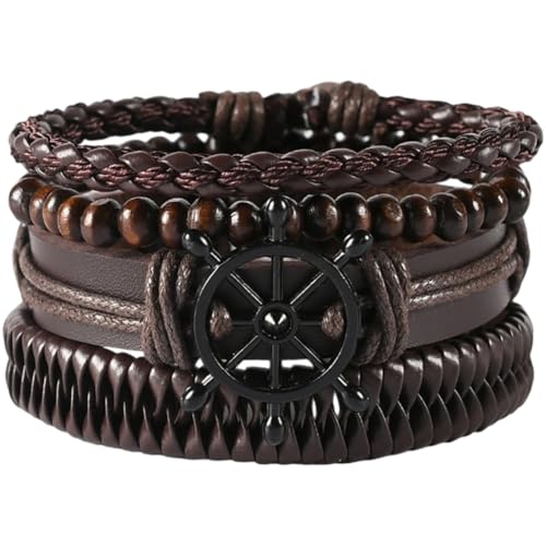 GORGECRAFT Mehrschichtiges Armband Aus PU Leder Handgefertigt Ruderarmbänder Aus Legierung Geflochtene Holzperlen Wickelarmreif Verstellbar Vintage Stammes Und Ethnisches Seil Schmuck Für Männer Und GORGECRAFT Mehrschichtiges Armband Aus PU Leder Handgefertigt Ruderarmbänder Aus Legierung Geflochtene Holzperlen Wickelarmreif Verstellbar Vintage Stammes Und Ethnisches Seil Schmuck Für Männer Und von GORGECRAFT