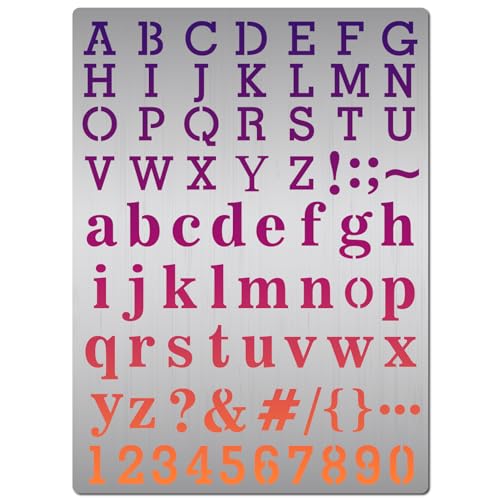 GORGECRAFT Metall-Buchstaben-Schablone, Edelstahl-Schriftzug, Alphabet, Symbol, Malschablone, Journal-Werkzeug Zum Malen, Holzverbrennung, Brandmalerei Und Gravur GORGECRAFT Metall-Buchstaben-Schablone, Edelstahl-Schriftzug, Alphabet, Symbol, Malschablone, Journal-Werkzeug Zum Malen, Holzverbrennung, Brandmalerei Und Gravur von GORGECRAFT