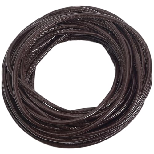 GORGECRAFT PU-Lederband, 5 mm, braun, flach, rund, Kunstlederband, weich, faltbar, Nähschnur, doppelseitiger Streifen, Flechten, für Bastelarbeiten, Schmuckherstellung, Armband, Geldbörse, 9 m GORGECRAFT PU-Lederband, 5 mm, braun, flach, rund, Kunstlederband, weich, faltbar, Nähschnur, doppelseitiger Streifen, Flechten, für Bastelarbeiten, Schmuckherstellung, Armband, Geldbörse, 9 m von GORGECRAFT