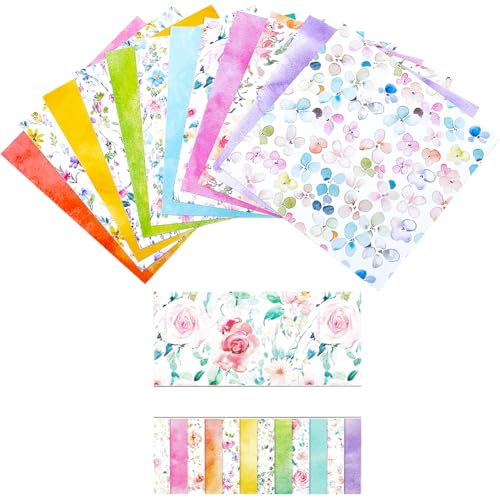 GORGECRAFT Papierblock mit Blumenmuster, Aquarell-Muster, für Serviettentechnik, Kartenherstellung, Schreiben, Tagebuch, Planer, Origami-Bastelarbeiten, 24 Blatt, 12 Stile, 15,2 x 15,2 cm GORGECRAFT Papierblock mit Blumenmuster, Aquarell-Muster, für Serviettentechnik, Kartenherstellung, Schreiben, Tagebuch, Planer, Origami-Bastelarbeiten, 24 Blatt, 12 Stile, 15,2 x 15,2 cm von GORGECRAFT