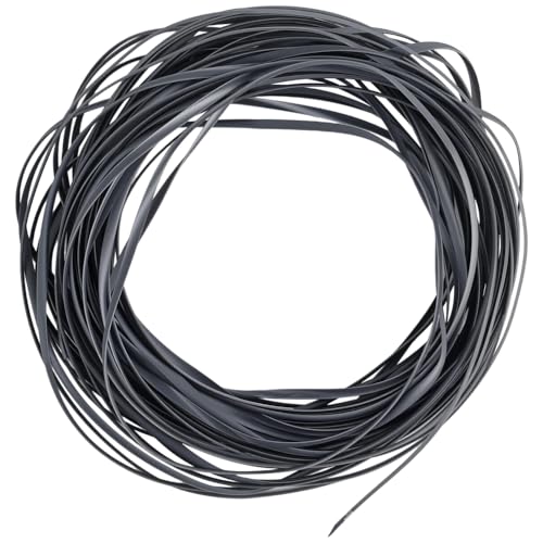 GORGECRAFT Rattan-Reparatur-Set für den Außenbereich, 30 m x 5 mm, dunkelgrau, synthetische Rattan-Rolle, flache Kordel, Gurtband, Korbgeflecht, Terrassenstuhl, Sofas, Reparaturzubehör für Rasen von GORGECRAFT