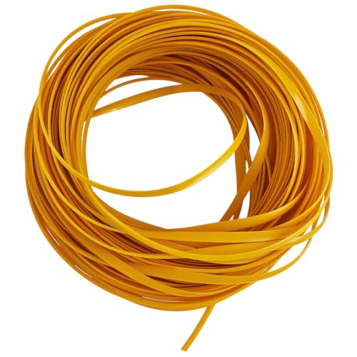 GORGECRAFT Rattan-Reparatur-Set für den Außenbereich, 30 m x 5 mm, gelb, synthetische Rattan-Rolle, flache Kordel, Gurtband, Korbgeflecht, Terrassenstuhl, Sofas, Reparaturzubehör für Rasen, Möbel von GORGECRAFT