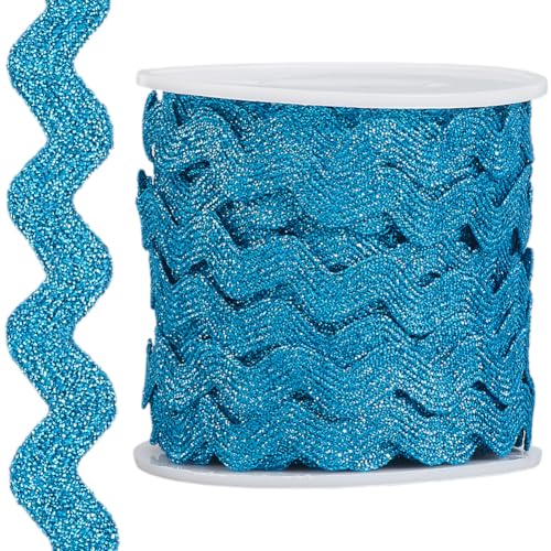 GORGECRAFT Rick Rack 15.1 m Metallischer RIC Rac Besatz 15mm Glitzernder Zickzack Weihnachtswellen Biege Fransenband Gewellter Rand Stoff Zum Nähen Hochzeitskleid Geschenkverpackung Deep Sky Blau GORGECRAFT Rick Rack 15.1 m Metallischer RIC Rac Besatz 15mm Glitzernder Zickzack Weihnachtswellen Biege Fransenband Gewellter Rand Stoff Zum Nähen Hochzeitskleid Geschenkverpackung Deep Sky Blau von GORGECRAFT