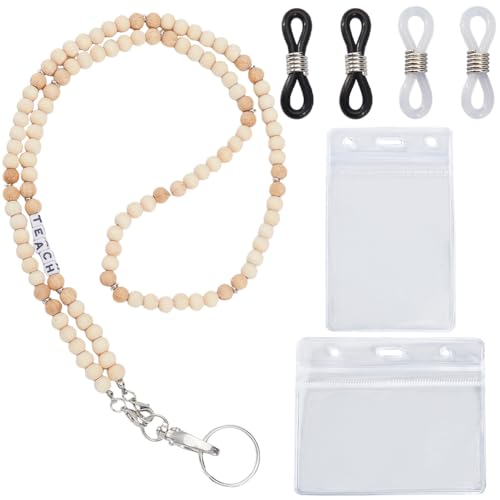 GORGECRAFT Schlüsselband Für Lehrer Mit Ausweishalter 82cm Lang Umhängeband Mit Holzperlen Tragbar Für Ausweise Schlüssel Karten Schlüsselanhänger Glaskette Büro Frauen Dankeschön Geschenk Zubehör GORGECRAFT Schlüsselband Für Lehrer Mit Ausweishalter 82cm Lang Umhängeband Mit Holzperlen Tragbar Für Ausweise Schlüssel Karten Schlüsselanhänger Glaskette Büro Frauen Dankeschön Geschenk Zubehör von GORGECRAFT