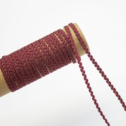 GORGECRAFT Schmaler Zackenlitzenbesatz 25 Yard Spitzenwellenband 3mm Zickzack Rand Dunkelrot Weihnachtliche Zickzack Wellenbiegung Fransen Spitzenbesatz S Förmiger Gewebter Geflochtener Stoff Für Heim GORGECRAFT Schmaler Zackenlitzenbesatz 25 Yard Spitzenwellenband 3mm Zickzack Rand Dunkelrot Weihnachtliche Zickzack Wellenbiegung Fransen Spitzenbesatz S Förmiger Gewebter Geflochtener Stoff Für Heim von GORGECRAFT