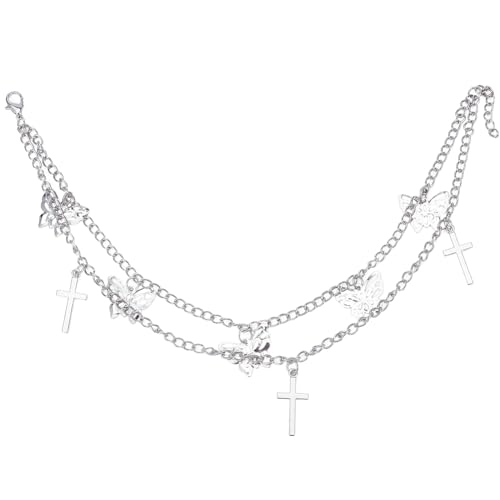 GORGECRAFT Schuhanhänger, Stiefelriemen, Doppelketten mit Kreuz, hohl, Schmetterling-Anhänger, Karabinerverschlüsse, Dekoration, Zubehör für Damen, Herren, Sneaker, Freizeitschuhe, Sandalen, Taschen GORGECRAFT Schuhanhänger, Stiefelriemen, Doppelketten mit Kreuz, hohl, Schmetterling-Anhänger, Karabinerverschlüsse, Dekoration, Zubehör für Damen, Herren, Sneaker, Freizeitschuhe, Sandalen, Taschen von GORGECRAFT