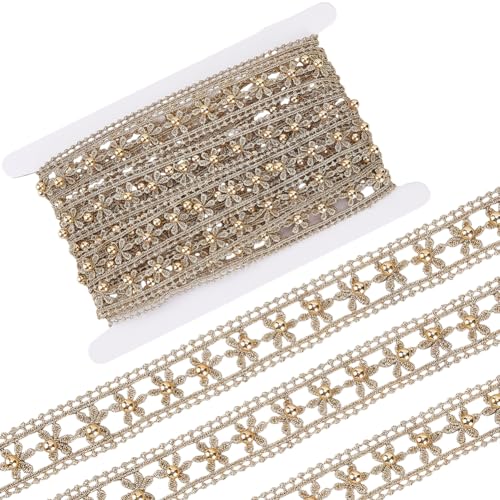 GORGECRAFT Spitzenband Mit Goldenen Perlen 4.6 m 2.7cm Braun Metallisch Stickerei Dekorativer Gimp Zopfbesatz Fransenbesatz Blumen Nähstoff Häkelbordüre Für Hochzeit DIY Basteln Kleidung GORGECRAFT Spitzenband Mit Goldenen Perlen 4.6 m 2.7cm Braun Metallisch Stickerei Dekorativer Gimp Zopfbesatz Fransenbesatz Blumen Nähstoff Häkelbordüre Für Hochzeit DIY Basteln Kleidung von GORGECRAFT