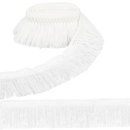 GORGECRAFT Spitzenbesatzbänder Zum Nähen 4.6mx8cm Weiße Fransenborte Aus Baumwolle Quaste Boho Vintage Lange Fransenborte Zum Nähen Einfassungen Besatz Vorhänge Decken Aufhängen Teppiche Kleidung He GORGECRAFT Spitzenbesatzbänder Zum Nähen 4.6mx8cm Weiße Fransenborte Aus Baumwolle Quaste Boho Vintage Lange Fransenborte Zum Nähen Einfassungen Besatz Vorhänge Decken Aufhängen Teppiche Kleidung He von GORGECRAFT