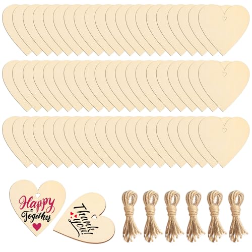 60 Stück Holzherzen Deko 8cm Holzherzen Scheiben Herz Holz Anhänger Holzherzen Zum Beschriften mit 60 Stück 20cm Jute Schnur für Gästebuch Beschriften DIY Handwerk 60 Stück Holzherzen Deko 8cm Holzherzen Scheiben Herz Holz Anhänger Holzherzen Zum Beschriften mit 60 Stück 20cm Jute Schnur für Gästebuch Beschriften DIY Handwerk von GOSHIES