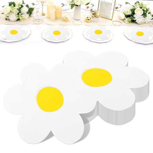 Servietten Gänseblümchen 80 Stück Servietten Blumen Servietten Blumenform für Geburtstage, Partys, Deko und Feiern Servietten Gänseblümchen 80 Stück Servietten Blumen Servietten Blumenform für Geburtstage, Partys, Deko und Feiern von GOSHIES