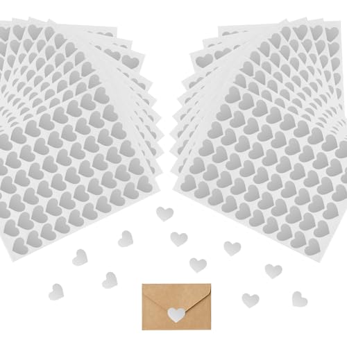1200 Stück Glitzer Herz Sticker Set, Mini Sticker Hochzeit Selbstklebend, Aufkleber Hochzeit Gästebuch, Sticker Liebe für Gästebuch Geschenkbeutel DIY Handwerk und Umschlagsiegel Dekoration (Silber) 1200 Stück Glitzer Herz Sticker Set, Mini Sticker Hochzeit Selbstklebend, Aufkleber Hochzeit Gästebuch, Sticker Liebe für Gästebuch Geschenkbeutel DIY Handwerk und Umschlagsiegel Dekoration (Silber) von GOTDYBST