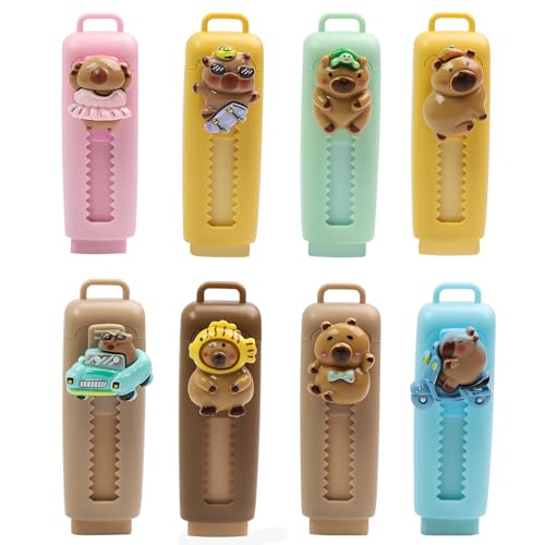 8 Stück Capybara Einziehbarer Radiergummi für Kinder, 8 Farben Lustig Radiergummi Capybara Radierer, Süße Capybara Schreibwaren Set für Capybara Liebhaber, Schule Mitgebsel Kindergeburtstag 8 Stück Capybara Einziehbarer Radiergummi für Kinder, 8 Farben Lustig Radiergummi Capybara Radierer, Süße Capybara Schreibwaren Set für Capybara Liebhaber, Schule Mitgebsel Kindergeburtstag von GOTFUN