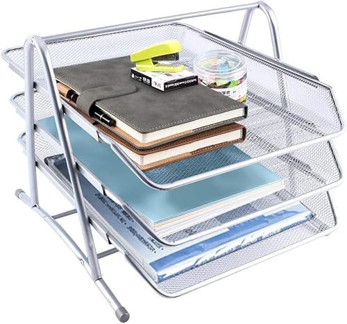 Dokumentenablage aus Metall 3 Fächer, Schreibtisch Organizer Mit Briefablage für A4 Dokument, Schreibtischablage, Aktenschränke, Computertisch, Schubladenorganisator Dokumentenablage aus Metall 3 Fächer, Schreibtisch Organizer Mit Briefablage für A4 Dokument, Schreibtischablage, Aktenschränke, Computertisch, Schubladenorganisator von GOTOTOP
