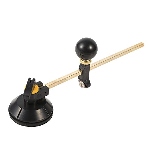 GOTOTOP Rundglasschneider, runder Durchmesser Einstellbare Kompasse Typ Glas Kreisschneider mit Saugnapf 40 cm (15,7 ") von GOTOTOP