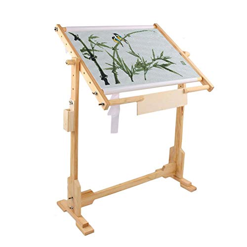 Kreuzstich-Ständer, 100 cm Einstellbarer Stickerei Rahmen 360 Grad Drehung Bodenrahmen Holzrahmen für Sticken Kunsthandwerk Kreuzstich-Ständer, 100 cm Einstellbarer Stickerei Rahmen 360 Grad Drehung Bodenrahmen Holzrahmen für Sticken Kunsthandwerk von GOTOTOP