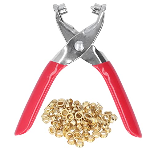 Ösenlochzangen-Set, Mehrzweck-Metallösen-Niet-Stanzzange mit 100 Stück 4-mm-Luftösen-Knopf-Ösen-Ösenzangen-Set für Modifizierte Kleidung, DIY-Kleidung Ösenlochzangen-Set, Mehrzweck-Metallösen-Niet-Stanzzange mit 100 Stück 4-mm-Luftösen-Knopf-Ösen-Ösenzangen-Set für Modifizierte Kleidung, DIY-Kleidung von GOTOTOP