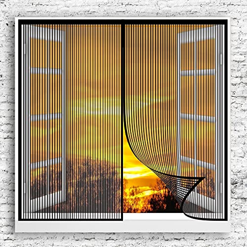 GOUER Mückennetz Vorhang 85x100cm Auto Schließen Faltbar Fliegengitter-Set Insektenschutzvorhang Magnetverschluss faltbar für Flure/Türen/Windows/Wohnzimmer, Schwarz GOUER Mückennetz Vorhang 85x100cm Auto Schließen Faltbar Fliegengitter-Set Insektenschutzvorhang Magnetverschluss faltbar für Flure/Türen/Windows/Wohnzimmer, Schwarz von GOUER