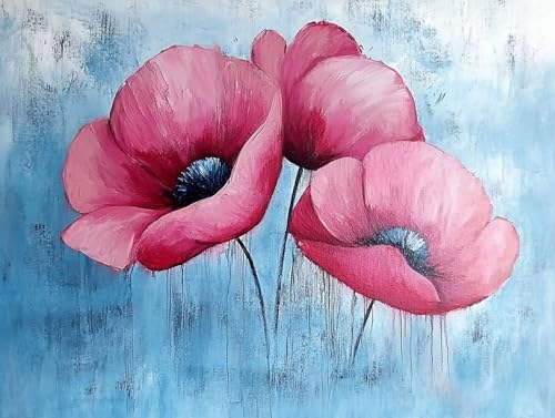 5D Diamond Painting Blume, Pflanze Diamond Painting Erwachsene Kinder, DIY Crystal Art Bilder Basteln Erwachsene Anfänger Set für Heim Schlafzimmer Wand Deko Wohnzimmer, Geschenke Frau 20x30cm KH-2L3 von GOUFEENG