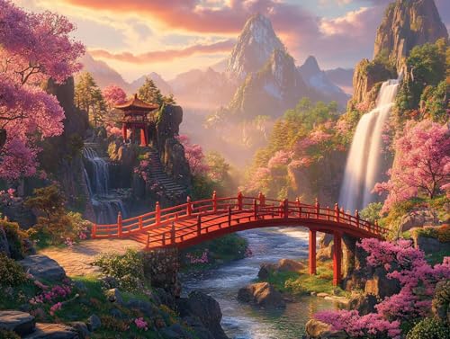5D Diamond Painting Brücke, Landschaft Diamond Painting Erwachsene Kinder, DIY Crystal Art Bilder Basteln Erwachsene Anfänger Set für Heim Schlafzimmer Wohnzimmer Deko, Geschenke 20x30cm D6-094 5D Diamond Painting Brücke, Landschaft Diamond Painting Erwachsene Kinder, DIY Crystal Art Bilder Basteln Erwachsene Anfänger Set für Heim Schlafzimmer Wohnzimmer Deko, Geschenke 20x30cm D6-094 von GOUFEENG