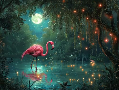 5D Diamond Painting Flamingo, Landschaft Diamond Painting Erwachsene Kinder, DIY Crystal Art Bilder Basteln Erwachsene Anfänger Set für Heim Schlafzimmer Wohnzimmer Deko, Geschenke 25x35cm SF-265 5D Diamond Painting Flamingo, Landschaft Diamond Painting Erwachsene Kinder, DIY Crystal Art Bilder Basteln Erwachsene Anfänger Set für Heim Schlafzimmer Wohnzimmer Deko, Geschenke 25x35cm SF-265 von GOUFEENG