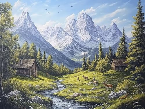 5D Diamond Painting Holzhaus, Landschaft Diamond Painting Erwachsene Kinder, DIY Crystal Art Bilder Basteln Erwachsene Anfänger Set für Heim Schlafzimmer Wohnzimmer Deko, Geschenke 20x30cm 4R-K89 5D Diamond Painting Holzhaus, Landschaft Diamond Painting Erwachsene Kinder, DIY Crystal Art Bilder Basteln Erwachsene Anfänger Set für Heim Schlafzimmer Wohnzimmer Deko, Geschenke 20x30cm 4R-K89 von GOUFEENG