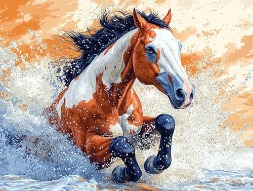 5D Diamond Painting Horse, Ozean Diamond Painting Erwachsene Kinder, DIY Crystal Art Bilder Basteln Erwachsene Anfänger Set für Heim Schlafzimmer Wand Deko Wohnzimmer, Geschenke Frau 25x35cm 7C-J72 5D Diamond Painting Horse, Ozean Diamond Painting Erwachsene Kinder, DIY Crystal Art Bilder Basteln Erwachsene Anfänger Set für Heim Schlafzimmer Wand Deko Wohnzimmer, Geschenke Frau 25x35cm 7C-J72 von GOUFEENG