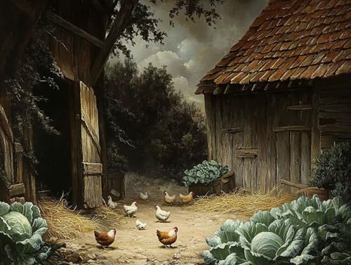 5D Diamond Painting Huhn, Bauernhof Diamond Painting Erwachsene Kinder, DIY Crystal Art Bilder Basteln Erwachsene Anfänger Set für Heim Schlafzimmer Wand Deko Wohnzimmer, Geschenke Frau 40x55cm 8C-1S3 5D Diamond Painting Huhn, Bauernhof Diamond Painting Erwachsene Kinder, DIY Crystal Art Bilder Basteln Erwachsene Anfänger Set für Heim Schlafzimmer Wand Deko Wohnzimmer, Geschenke Frau 40x55cm 8C-1S3 von GOUFEENG