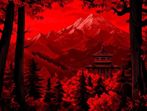 5D Diamond Painting Landschaft, Rot Diamond Painting Erwachsene Kinder, DIY Crystal Art Bilder Basteln Erwachsene Anfänger Set für Heim Schlafzimmer Wand Deko Wohnzimmer, Geschenke Frau 20x30cm 65-8F5 5D Diamond Painting Landschaft, Rot Diamond Painting Erwachsene Kinder, DIY Crystal Art Bilder Basteln Erwachsene Anfänger Set für Heim Schlafzimmer Wand Deko Wohnzimmer, Geschenke Frau 20x30cm 65-8F5 von GOUFEENG