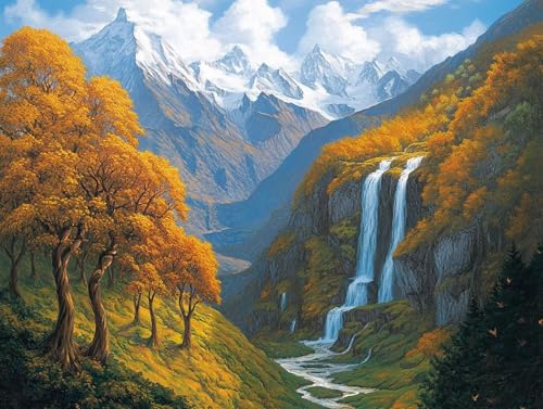 5D Diamond Painting Landschaft, Wasserfall Diamond Painting Erwachsene Kinder, DIY Crystal Art Bilder Basteln Erwachsene Anfänger Set für Heim Schlafzimmer Wohnzimmer Deko, Geschenke 20x30cm 7W-V4Z 5D Diamond Painting Landschaft, Wasserfall Diamond Painting Erwachsene Kinder, DIY Crystal Art Bilder Basteln Erwachsene Anfänger Set für Heim Schlafzimmer Wohnzimmer Deko, Geschenke 20x30cm 7W-V4Z von GOUFEENG