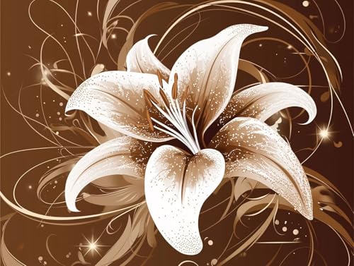 5D Diamond Painting Lilie, Pflanze Diamond Painting Erwachsene Kinder, DIY Crystal Art Bilder Basteln Erwachsene Anfänger Set für Heim Schlafzimmer Wand Deko Wohnzimmer, Geschenke Frau 30x40cm 41-387 5D Diamond Painting Lilie, Pflanze Diamond Painting Erwachsene Kinder, DIY Crystal Art Bilder Basteln Erwachsene Anfänger Set für Heim Schlafzimmer Wand Deko Wohnzimmer, Geschenke Frau 30x40cm 41-387 von GOUFEENG