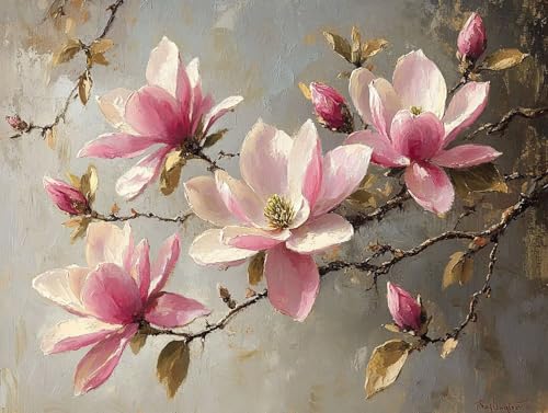 5D Diamond Painting Magnolie, Rosa Diamond Painting Erwachsene Kinder, DIY Crystal Art Bilder Basteln Erwachsene Anfänger Set für Heim Schlafzimmer Wand Deko Wohnzimmer, Geschenke Frau 25x35cm FS-A6I 5D Diamond Painting Magnolie, Rosa Diamond Painting Erwachsene Kinder, DIY Crystal Art Bilder Basteln Erwachsene Anfänger Set für Heim Schlafzimmer Wand Deko Wohnzimmer, Geschenke Frau 25x35cm FS-A6I von GOUFEENG