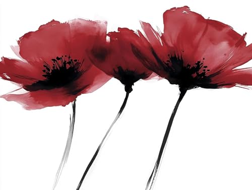 5D Diamond Painting Mohn, Pflanze Diamond Painting Erwachsene Kinder, DIY Crystal Art Bilder Basteln Erwachsene Anfänger Set für Heim Schlafzimmer Wand Deko Wohnzimmer, Geschenke Frau 35x45cm R0-MW3 5D Diamond Painting Mohn, Pflanze Diamond Painting Erwachsene Kinder, DIY Crystal Art Bilder Basteln Erwachsene Anfänger Set für Heim Schlafzimmer Wand Deko Wohnzimmer, Geschenke Frau 35x45cm R0-MW3 von GOUFEENG