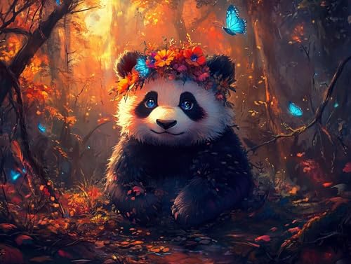 5D Diamond Painting Panda, Schmetterling Diamond Painting Erwachsene Kinder, DIY Crystal Art Bilder Basteln Erwachsene Anfänger Set für Heim Schlafzimmer Wohnzimmer Deko, Geschenke 35x45cm OC-Q0B 5D Diamond Painting Panda, Schmetterling Diamond Painting Erwachsene Kinder, DIY Crystal Art Bilder Basteln Erwachsene Anfänger Set für Heim Schlafzimmer Wohnzimmer Deko, Geschenke 35x45cm OC-Q0B von GOUFEENG
