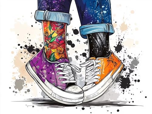 5D Diamond Painting Schuh, Sportschuhe Diamond Painting Erwachsene Kinder, DIY Crystal Art Bilder Basteln Erwachsene Anfänger Set für Heim Schlafzimmer Wohnzimmer Deko, Geschenke 25x35cm 76-B38 5D Diamond Painting Schuh, Sportschuhe Diamond Painting Erwachsene Kinder, DIY Crystal Art Bilder Basteln Erwachsene Anfänger Set für Heim Schlafzimmer Wohnzimmer Deko, Geschenke 25x35cm 76-B38 von GOUFEENG