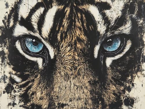 5D Diamond Painting Tiger, Blau Diamond Painting Erwachsene Kinder, DIY Crystal Art Bilder Basteln Erwachsene Anfänger Set für Heim Schlafzimmer Wand Deko Wohnzimmer, Geschenke Frau 70x95cm GH-8FJ 5D Diamond Painting Tiger, Blau Diamond Painting Erwachsene Kinder, DIY Crystal Art Bilder Basteln Erwachsene Anfänger Set für Heim Schlafzimmer Wand Deko Wohnzimmer, Geschenke Frau 70x95cm GH-8FJ von GOUFEENG
