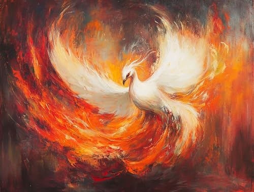 5D Diamond Painting Vogel, Orange Color Diamond Painting Erwachsene Kinder, DIY Crystal Art Bilder Basteln Erwachsene Anfänger Set für Heim Schlafzimmer Wohnzimmer Deko, Geschenke 20x30cm B9-070 von GOUFEENG