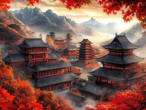 Architektur Diamond Painting Erwachsene Groß XXL 20x30cm, 5D Diamond Painting Herbst, DIY Runden Steine Kristall Kunst Basteln Erwachsene Anfänger Set, Wand Deko Wohnzimmer, Geschenke Frauen OC-2FU Architektur Diamond Painting Erwachsene Groß XXL 20x30cm, 5D Diamond Painting Herbst, DIY Runden Steine Kristall Kunst Basteln Erwachsene Anfänger Set, Wand Deko Wohnzimmer, Geschenke Frauen OC-2FU von GOUFEENG