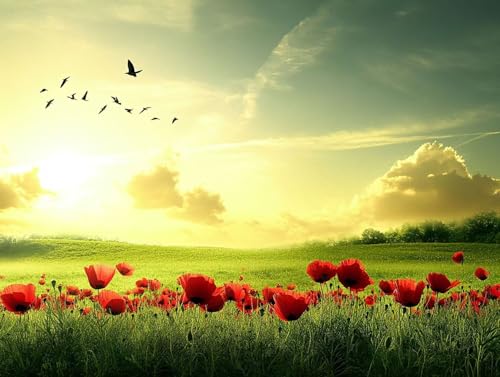 Blume Diamond Painting Erwachsene Groß XXL 20x30cm, 5D Diamond Painting Landschaft, DIY Runden Steine Kristall Kunst Basteln Erwachsene Anfänger Set, Wand Deko Wohnzimmer, Geschenke für Frauen 33-ND2 von GOUFEENG