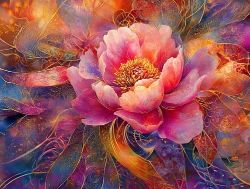 Blume Diamond Painting Erwachsene Groß XXL 20x30cm, 5D Diamond Painting Rosa, DIY Runden Steine Kristall Kunst Basteln Erwachsene Anfänger Set, Wand Deko Wohnzimmer, Geschenke für Frauen 4P-KR1 Blume Diamond Painting Erwachsene Groß XXL 20x30cm, 5D Diamond Painting Rosa, DIY Runden Steine Kristall Kunst Basteln Erwachsene Anfänger Set, Wand Deko Wohnzimmer, Geschenke für Frauen 4P-KR1 von GOUFEENG