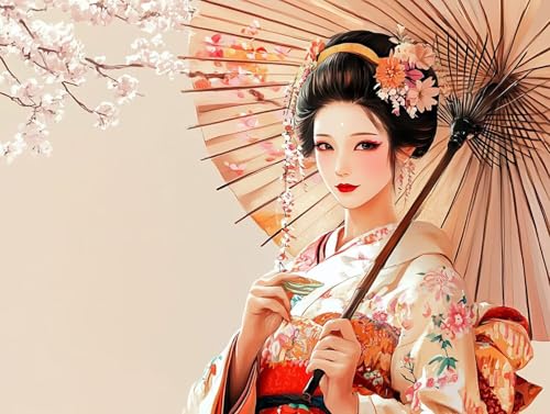 Frau Diamond Painting Erwachsene Groß XXL 20x30cm, 5D Diamond Painting Geisha, DIY Runden Steine Kristall Kunst Basteln Erwachsene Anfänger Set, Wand Deko Wohnzimmer, Geschenke für Frauen YB-919 Frau Diamond Painting Erwachsene Groß XXL 20x30cm, 5D Diamond Painting Geisha, DIY Runden Steine Kristall Kunst Basteln Erwachsene Anfänger Set, Wand Deko Wohnzimmer, Geschenke für Frauen YB-919 von GOUFEENG