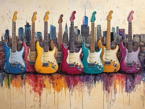 Gitarre Diamond Painting Erwachsene Groß XXL 30x40cm, 5D Diamond Painting Colorful, DIY Runden Steine Kristall Kunst Basteln Erwachsene Anfänger Set, Wand Deko Wohnzimmer, Geschenke für Frauen 15-Y1N Gitarre Diamond Painting Erwachsene Groß XXL 30x40cm, 5D Diamond Painting Colorful, DIY Runden Steine Kristall Kunst Basteln Erwachsene Anfänger Set, Wand Deko Wohnzimmer, Geschenke für Frauen 15-Y1N von GOUFEENG