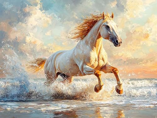 Horse Diamond Painting Erwachsene Groß XXL 50x65cm, 5D Diamond Painting Tier, DIY Runden Steine Kristall Kunst Basteln Erwachsene Anfänger Set, Wand Deko Wohnzimmer, Geschenke für Frauen N6-L10 Horse Diamond Painting Erwachsene Groß XXL 50x65cm, 5D Diamond Painting Tier, DIY Runden Steine Kristall Kunst Basteln Erwachsene Anfänger Set, Wand Deko Wohnzimmer, Geschenke für Frauen N6-L10 von GOUFEENG