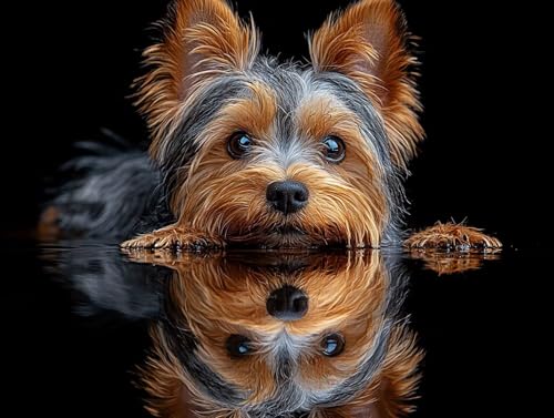 Hund Diamond Painting Erwachsene Groß XXL 35x45 cm, 5D Diamond Painting Tier, DIY Runden Steine Kristall Kunst Basteln Erwachsene Anfänger Set, Wand Deko Wohnzimmer, Geschenke für Frauen 8S-UL2 von GOUFEENG