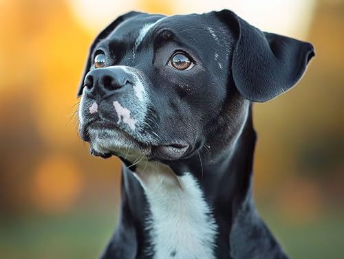 Hund Diamond Painting Erwachsene Groß XXL 50x65 cm, 5D Diamond Painting Tier, DIY Runden Steine Kristall Kunst Basteln Erwachsene Anfänger Set, Wand Deko Wohnzimmer, Geschenke für Frauen N1-VZY von GOUFEENG