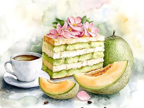 Kuchen Diamond Painting Erwachsene Groß XXL 20x30cm, 5D Diamond Painting Kantalupe, DIY Runden Steine Kristall Kunst Basteln Erwachsene Anfänger Set, Wand Deko Wohnzimmer, Geschenke für Frauen 6J-507 Kuchen Diamond Painting Erwachsene Groß XXL 20x30cm, 5D Diamond Painting Kantalupe, DIY Runden Steine Kristall Kunst Basteln Erwachsene Anfänger Set, Wand Deko Wohnzimmer, Geschenke für Frauen 6J-507 von GOUFEENG