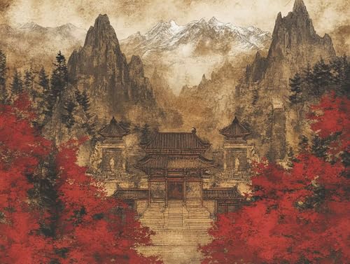 Landschaft Diamond Painting Erwachsene Groß XXL 20x30cm, 5D Diamond Painting Retro, DIY Runden Steine Kristall Kunst Basteln Erwachsene Anfänger Set, Wand Deko Wohnzimmer, Geschenke für Frauen OA-FCM von GOUFEENG