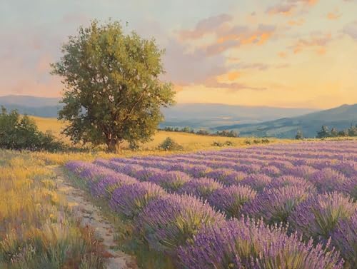 Lavendel Diamond Painting Erwachsene Groß XXL 40x55 cm, 5D Diamond Painting Landschaft, DIY Runden Steine Kristall Kunst Basteln Erwachsene Anfänger Set, Wand Deko Familien Wohnzimmer Geschenke EY-529 Lavendel Diamond Painting Erwachsene Groß XXL 40x55 cm, 5D Diamond Painting Landschaft, DIY Runden Steine Kristall Kunst Basteln Erwachsene Anfänger Set, Wand Deko Familien Wohnzimmer Geschenke EY-529 von GOUFEENG