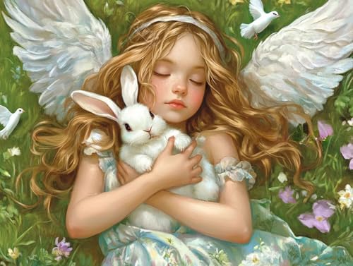 Mädchen Diamond Painting Erwachsene Groß XXL 20x30cm, 5D Diamond Painting Kaninchen, DIY Runden Steine Kristall Kunst Basteln Erwachsene Anfänger Set, Wand Deko Wohnzimmer, Geschenke für Frauen P8-RH0 Mädchen Diamond Painting Erwachsene Groß XXL 20x30cm, 5D Diamond Painting Kaninchen, DIY Runden Steine Kristall Kunst Basteln Erwachsene Anfänger Set, Wand Deko Wohnzimmer, Geschenke für Frauen P8-RH0 von GOUFEENG